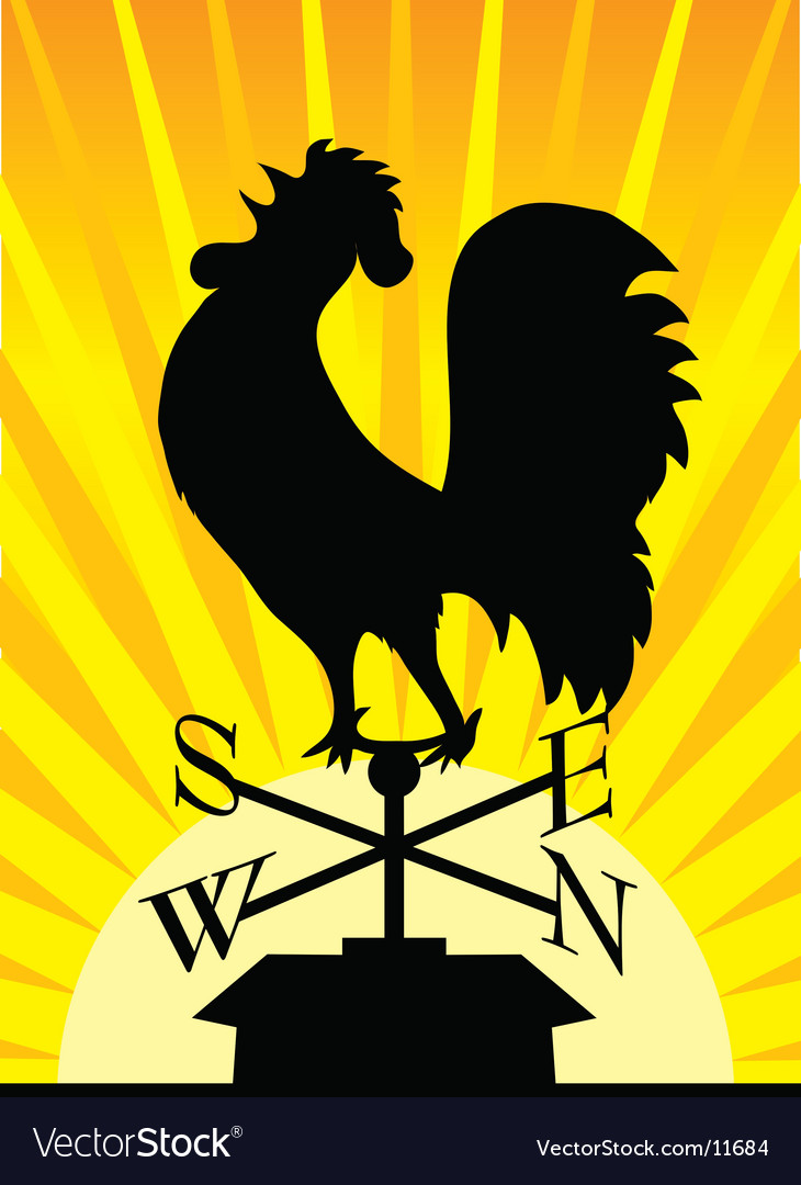 Weathervane rooster Royalty Free Vector Image - VectorStock