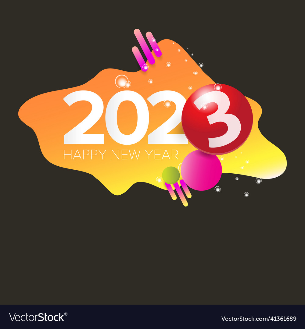 2023 happy new year creative design background Vector Image