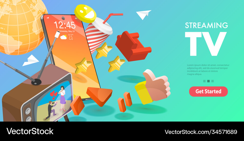 3d isometric flat conceptual Royalty Free Vector Image