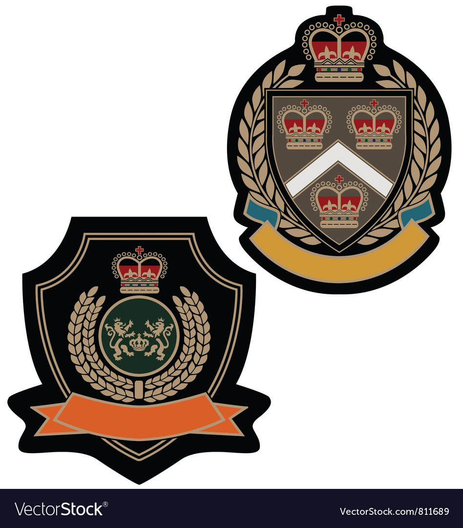 Badge Royal Emblem Shield Royalty Free Vector Image