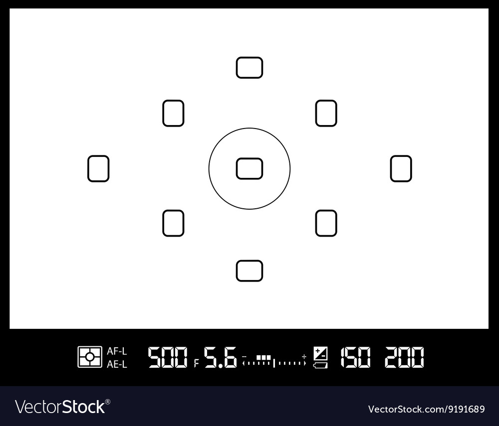 Camera viewfinder screen Royalty Free Vector Image