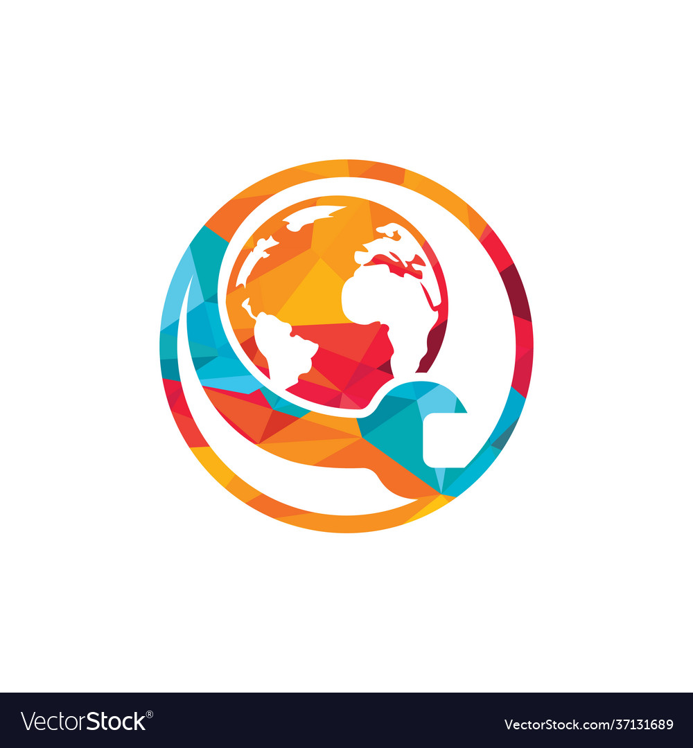 Global repair network management logo concept Vector Image