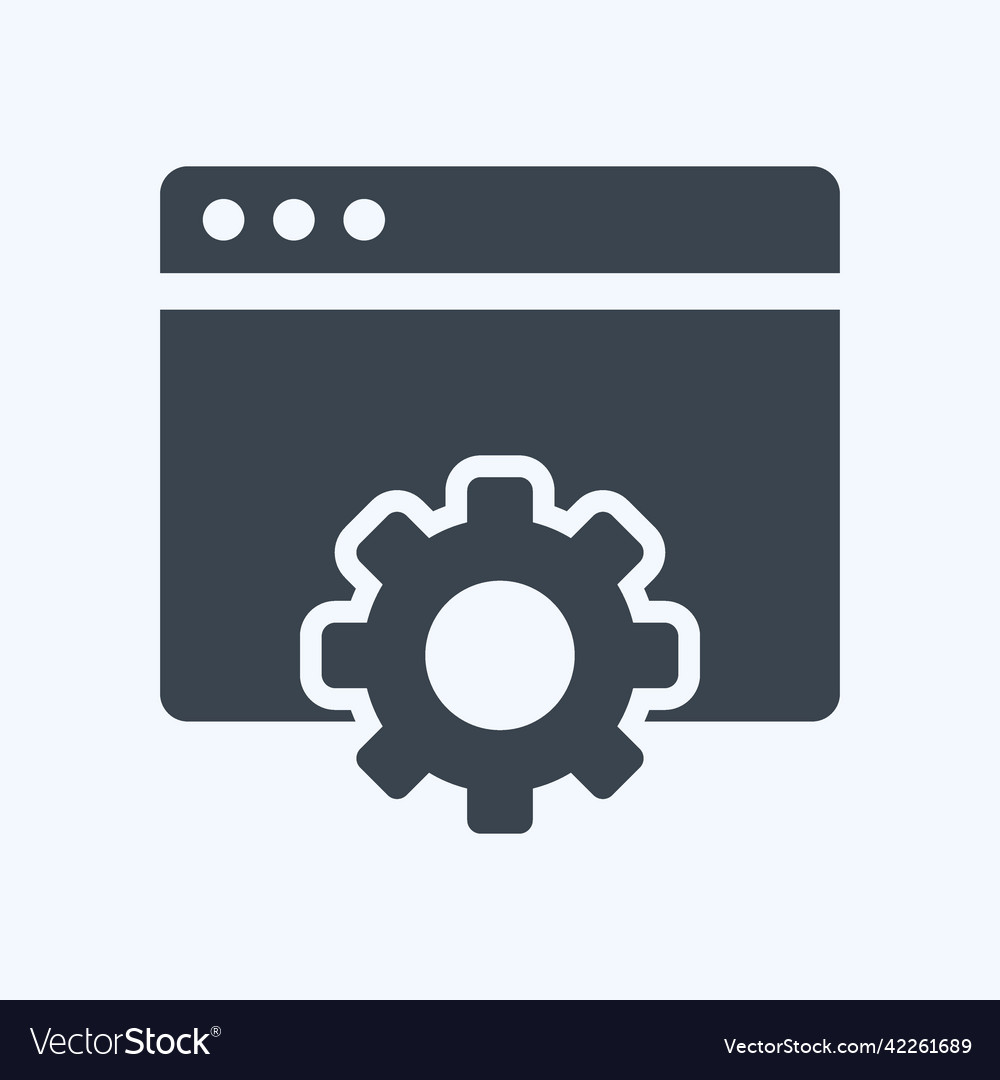 Icon browser settings suitable for user interface Vector Image