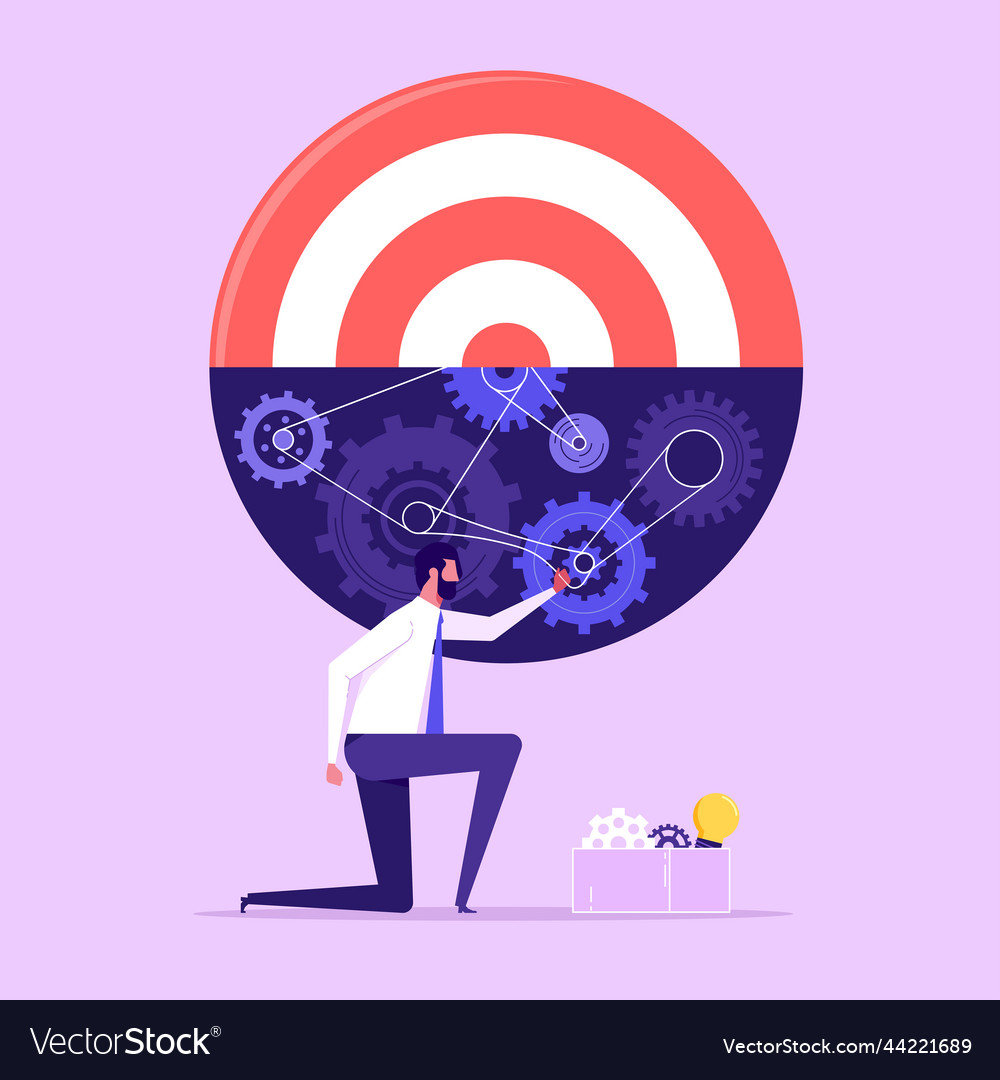 Management and working process concept Royalty Free Vector