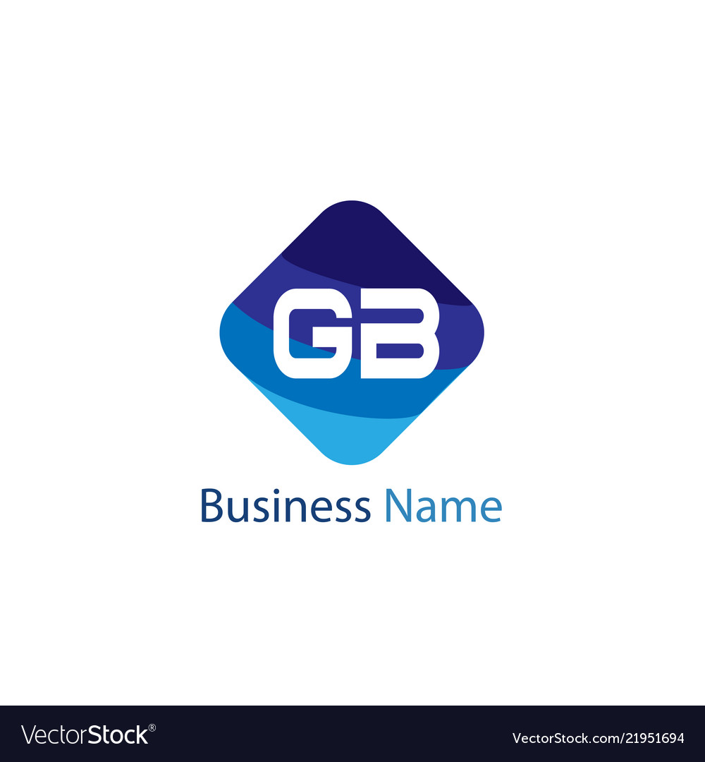 Initial Letter Gb Logo Template Design Royalty Free Vector