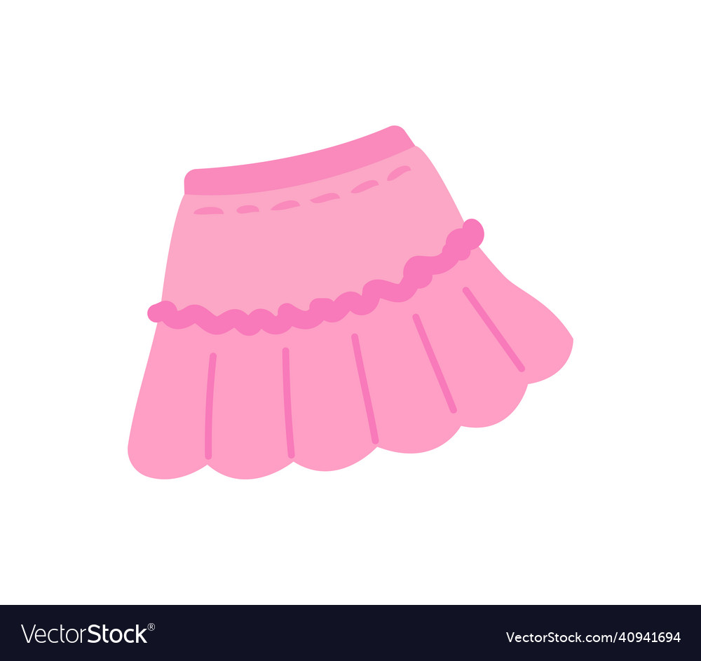 Pink girl skirt Royalty Free Vector Image - VectorStock