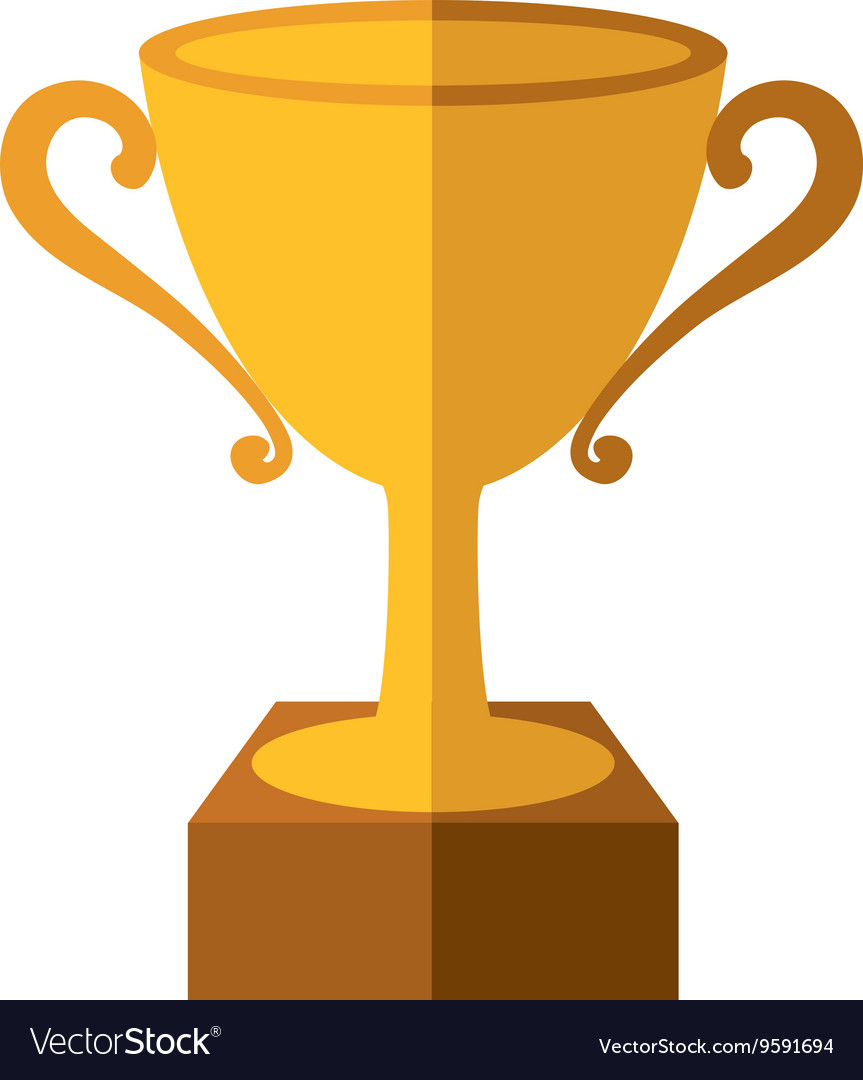 Trophy cup icon winner design graphic Royalty Free Vector