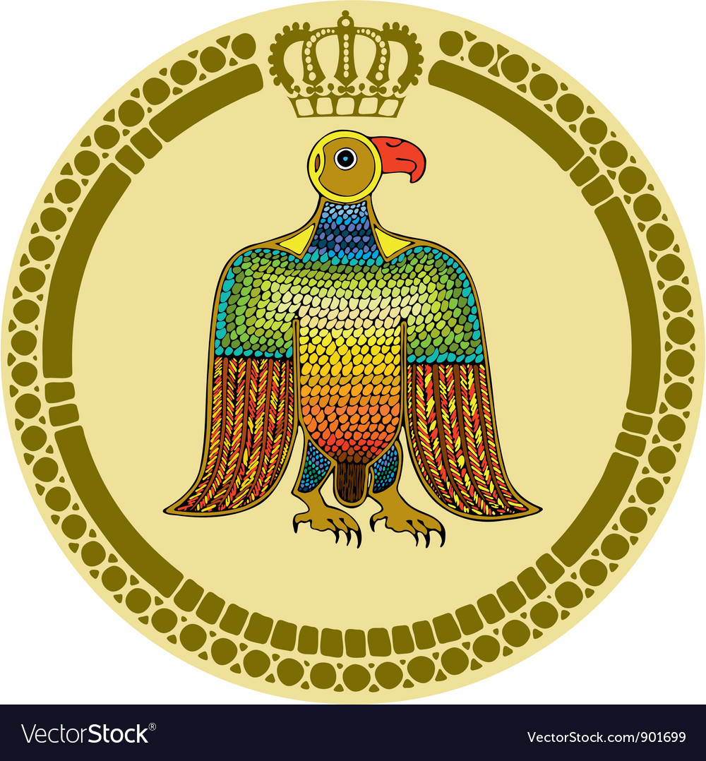 Eagle Round Emblem Royalty Free Vector Image - VectorStock