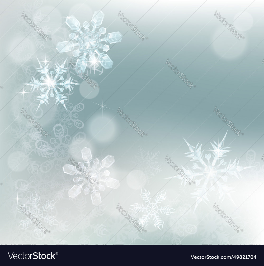 Abstract snowflakes snow background Royalty Free Vector