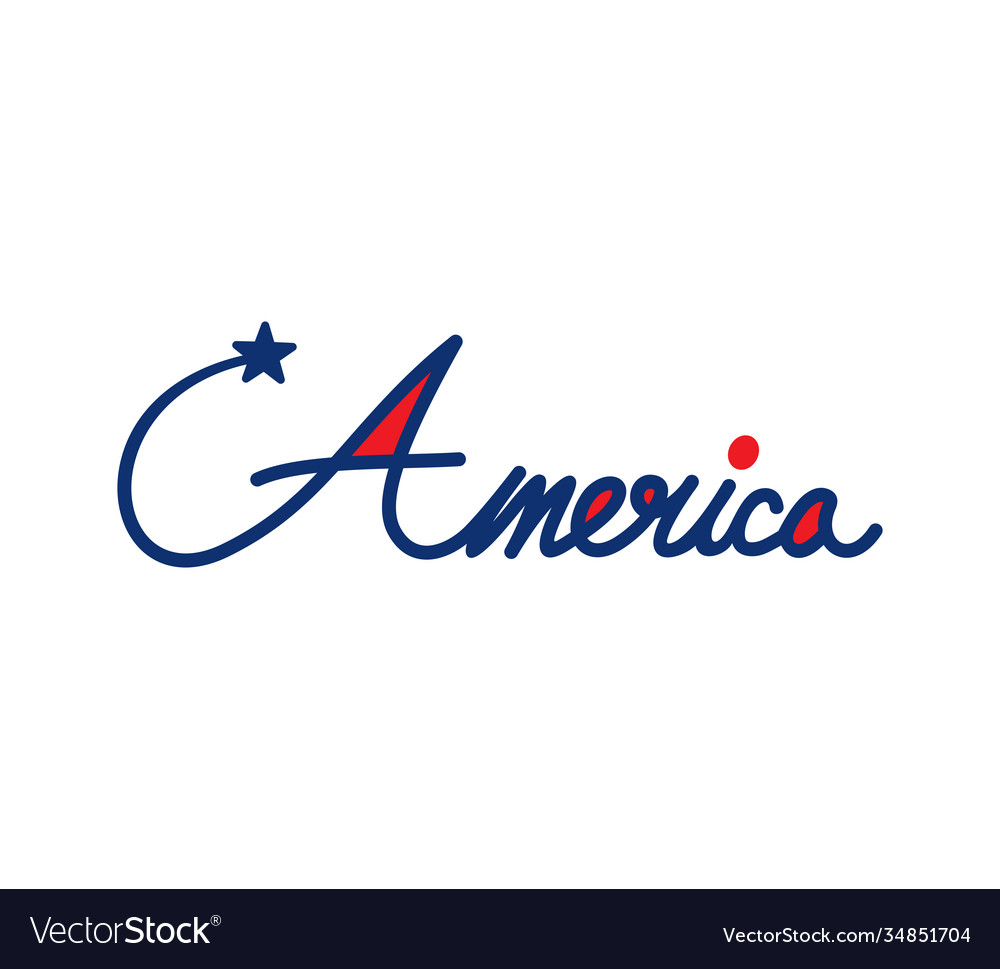 America sign Royalty Free Vector Image - VectorStock