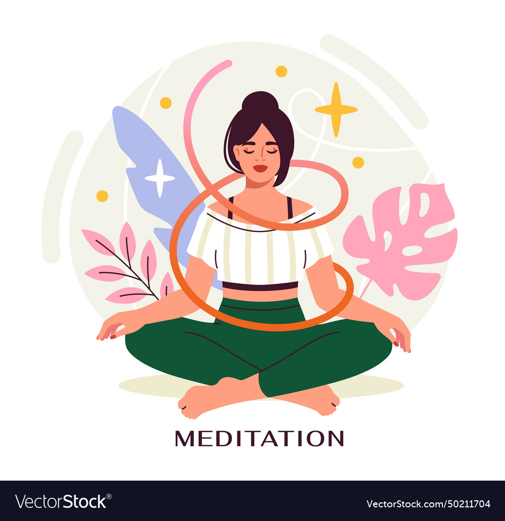 Concept of mindfulness Royalty Free Vector Image