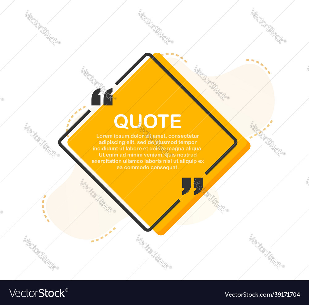 Set quote frames blank template with print Vector Image