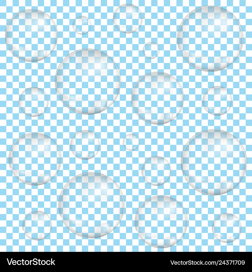 Background with water drops bubbles Royalty Free Vector
