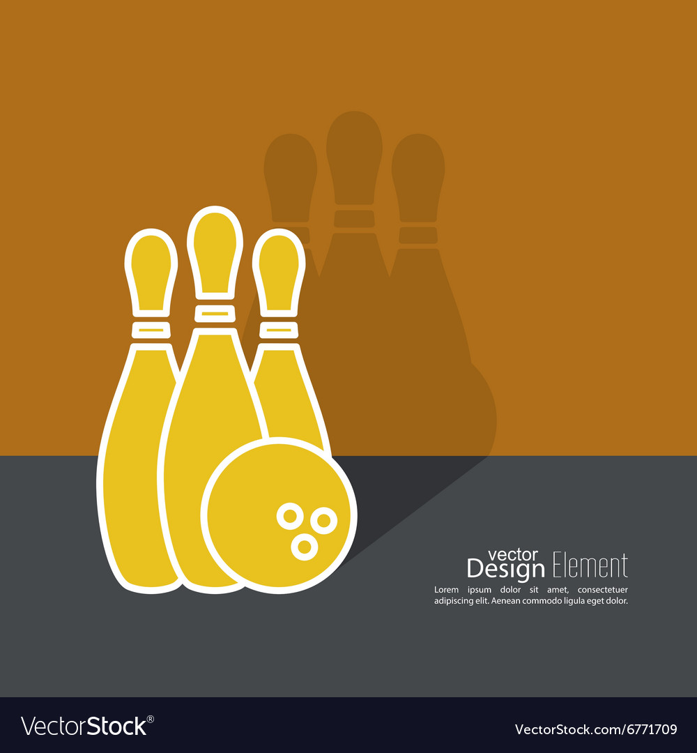 Bowling abstract background Royalty Free Vector Image