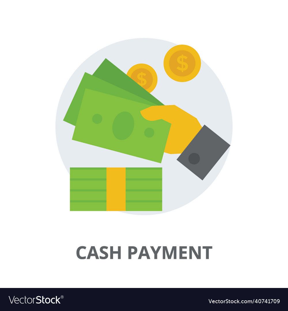 Cash payment Royalty Free Vector Image - VectorStock