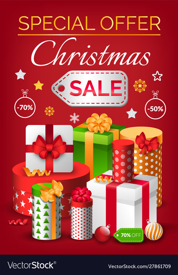 Christmas sale special offer in december on gift