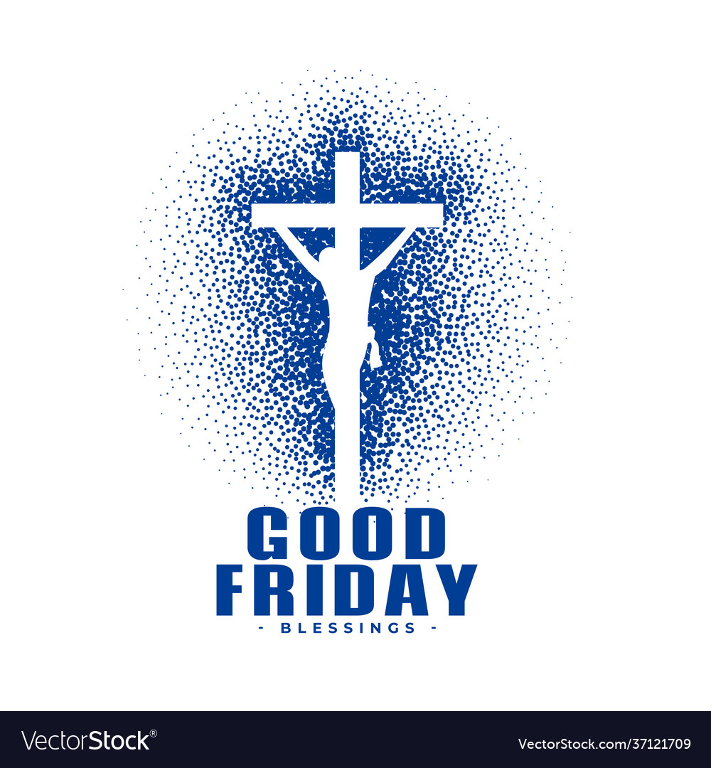 Good friday background in particle style Vector Image