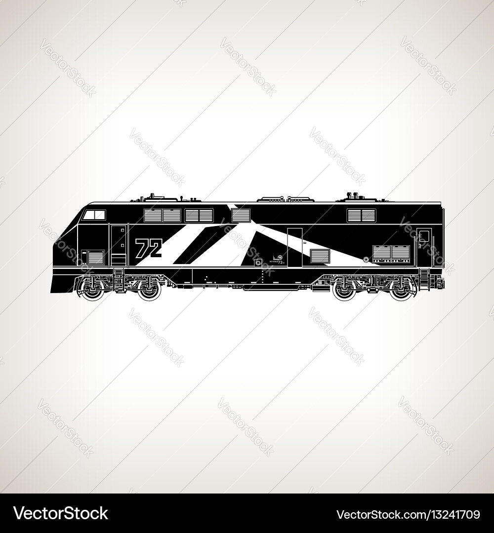 Rail transport vehicle on light background Vector Image