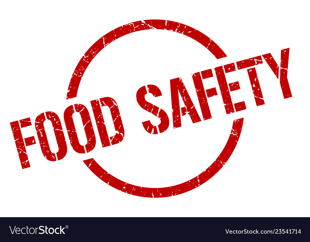 Food safety stamp Royalty Free Vector Image - VectorStock