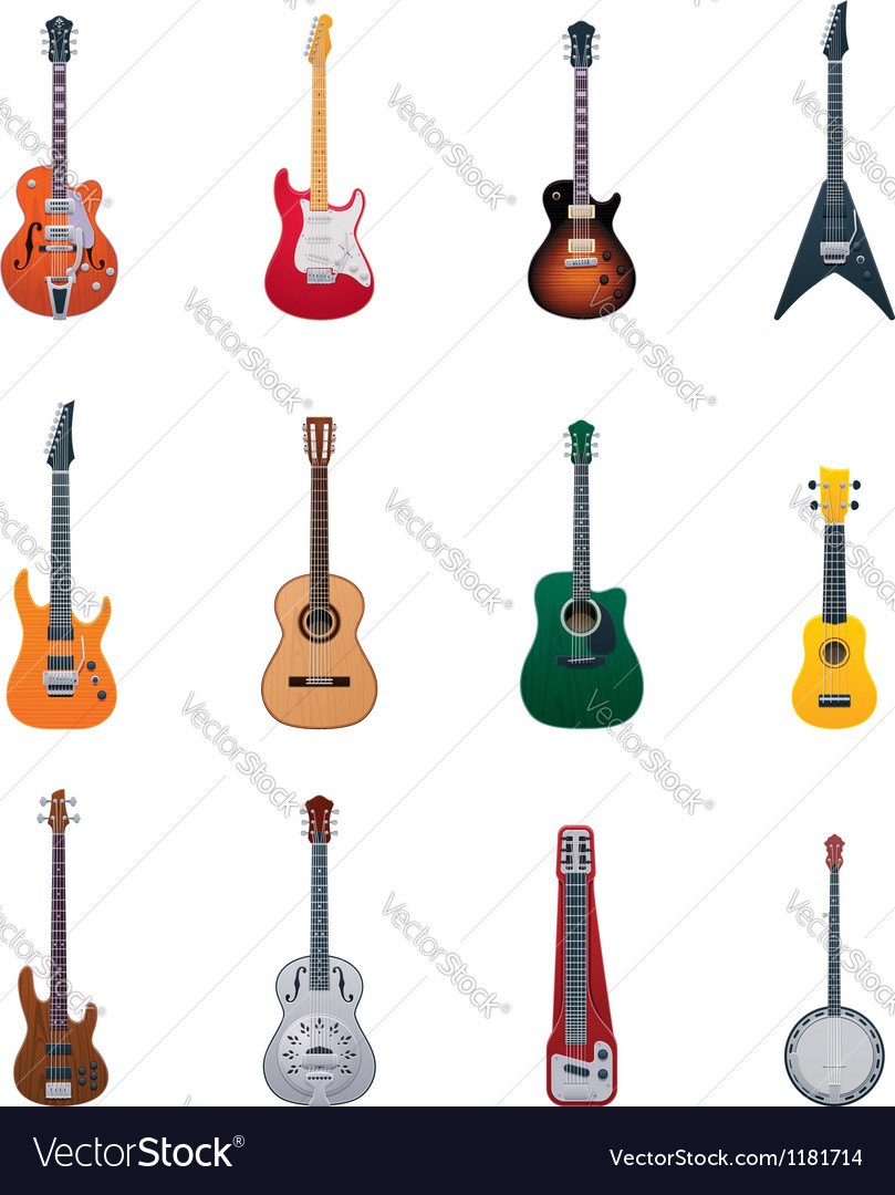 different guitars