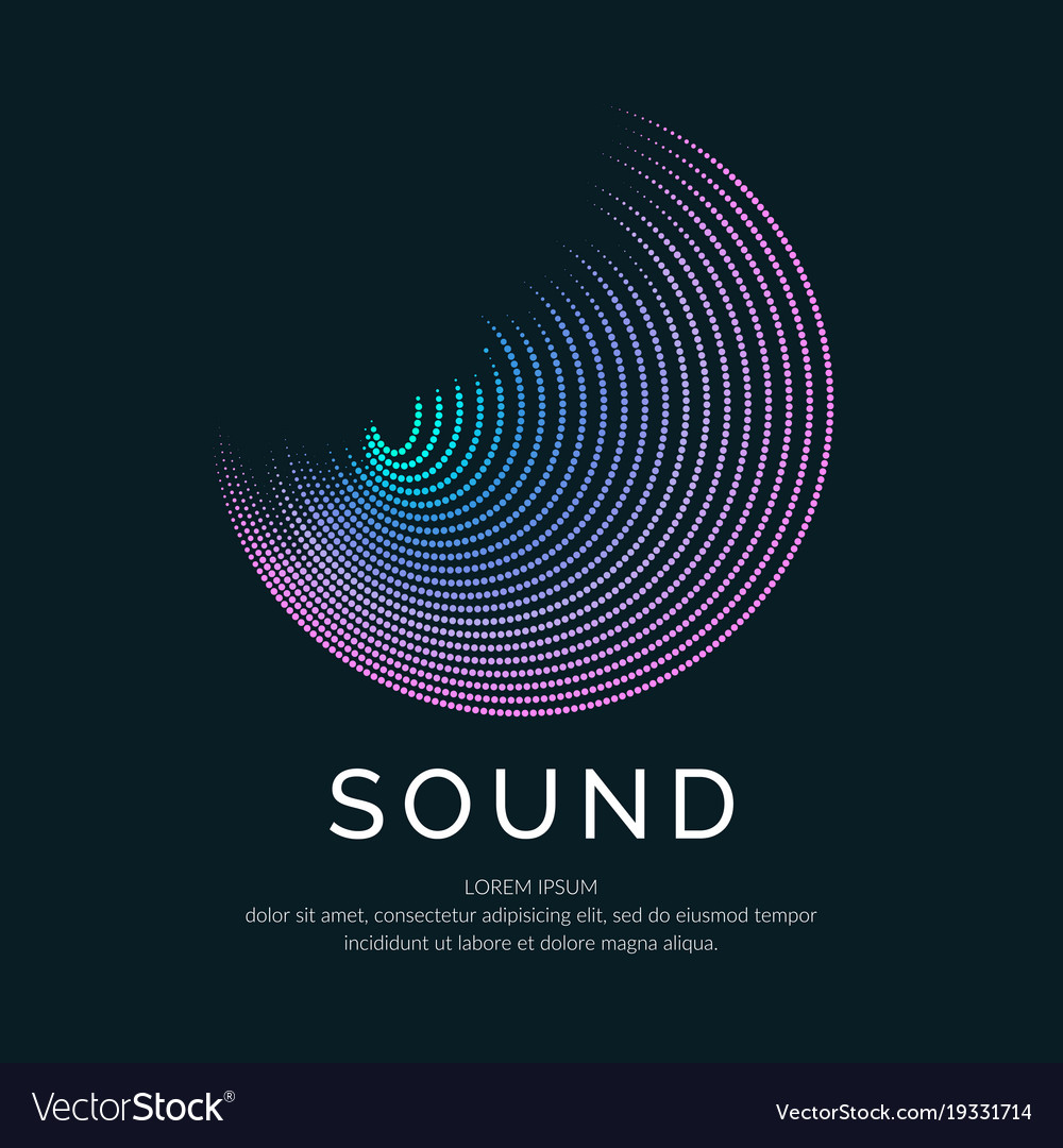 Poster of the sound wave Royalty Free Vector Image