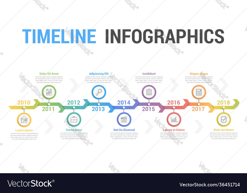 Timeline infographics Royalty Free Vector Image