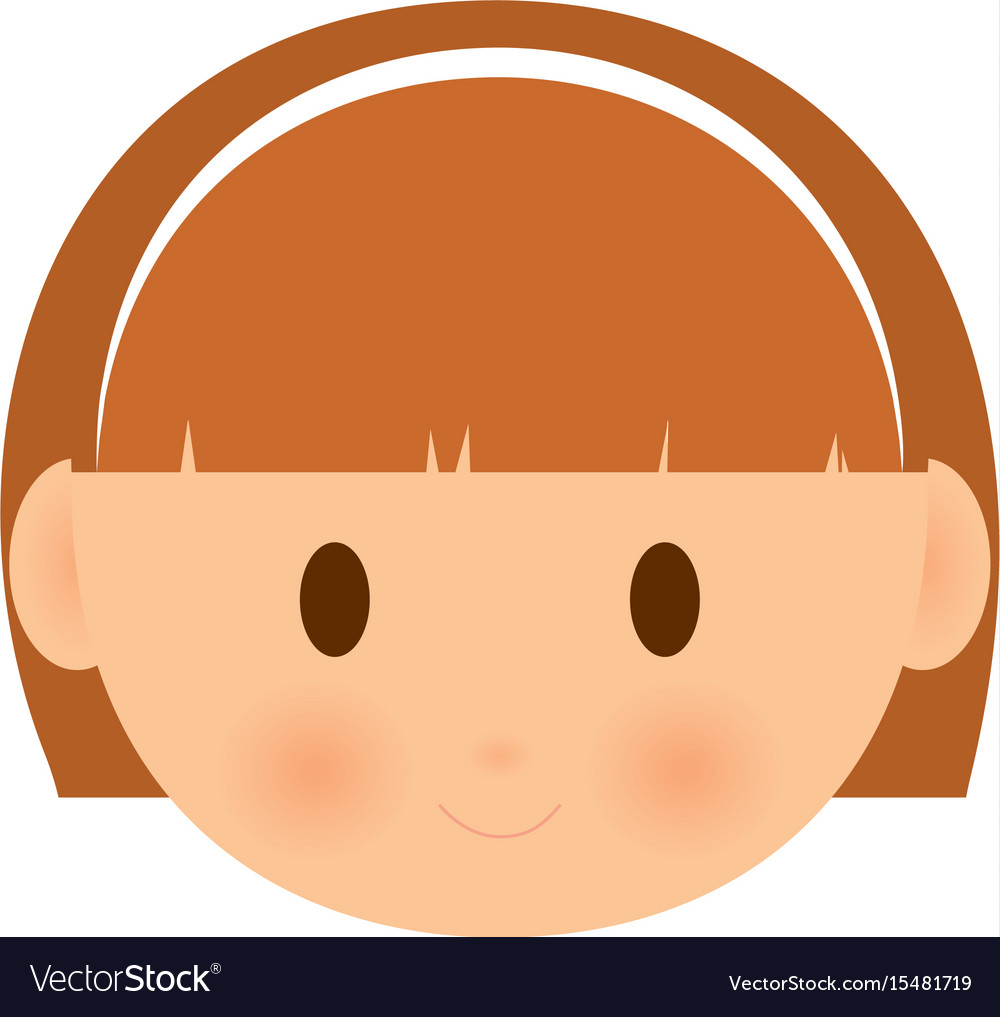 Girl face icon Royalty Free Vector Image - VectorStock