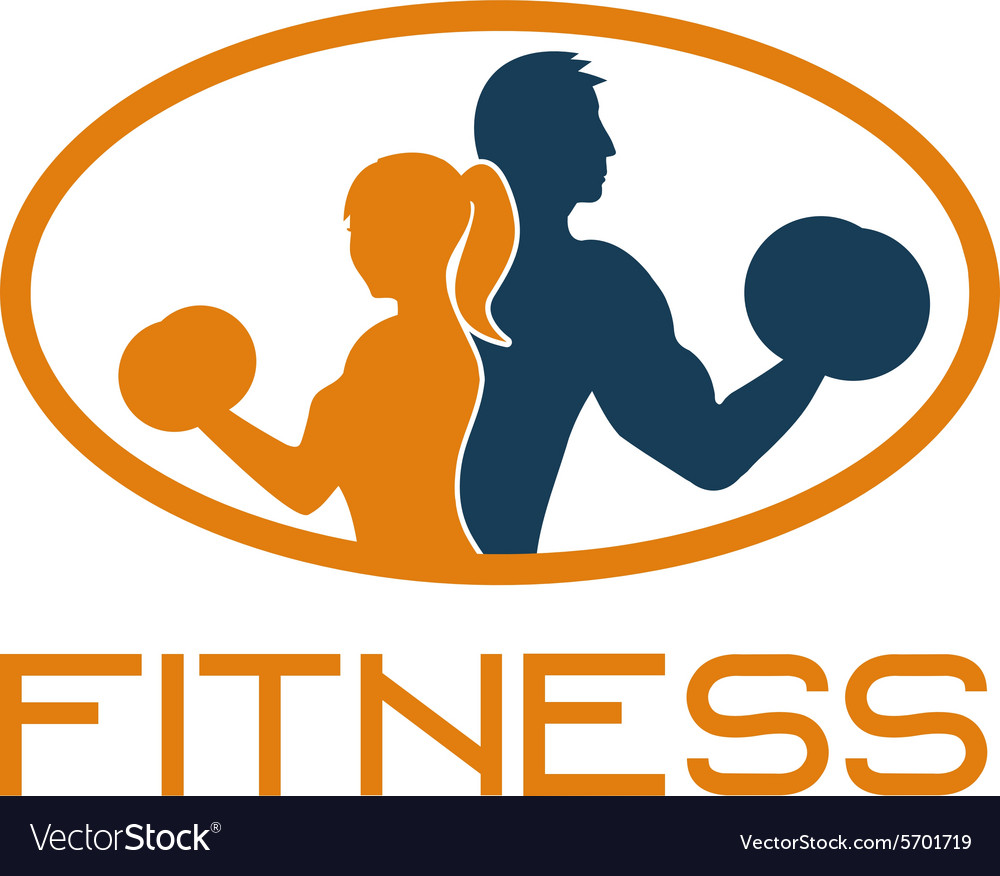 Man and woman of fitness silhouette character Vector Image