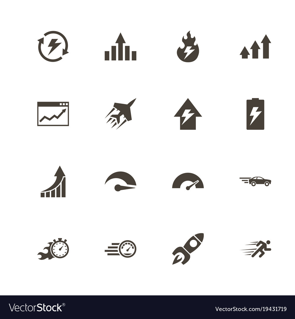 Performance - flat icons Royalty Free Vector Image