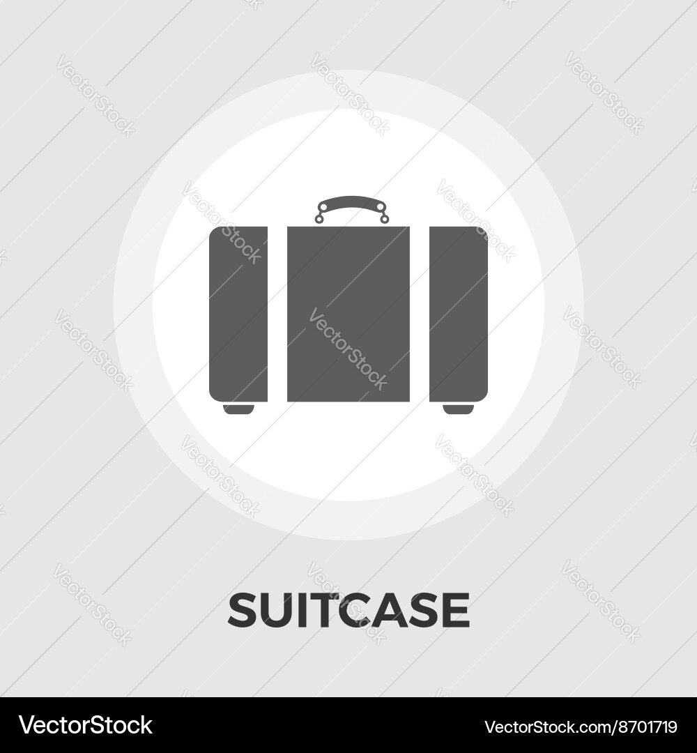 Suitcase flat icon Royalty Free Vector Image - VectorStock