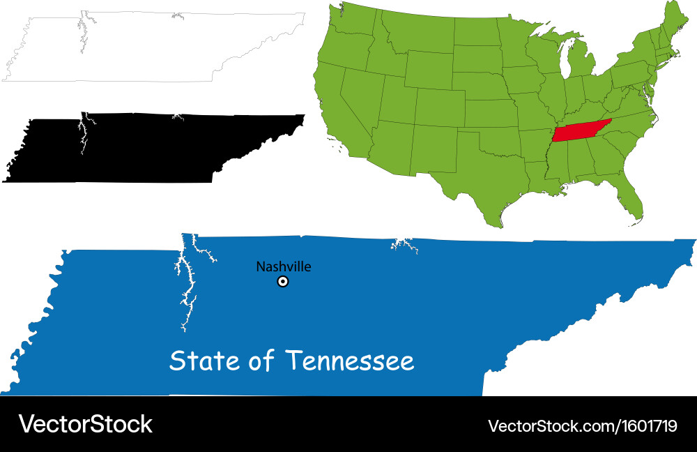 Теннесси штат сша карта