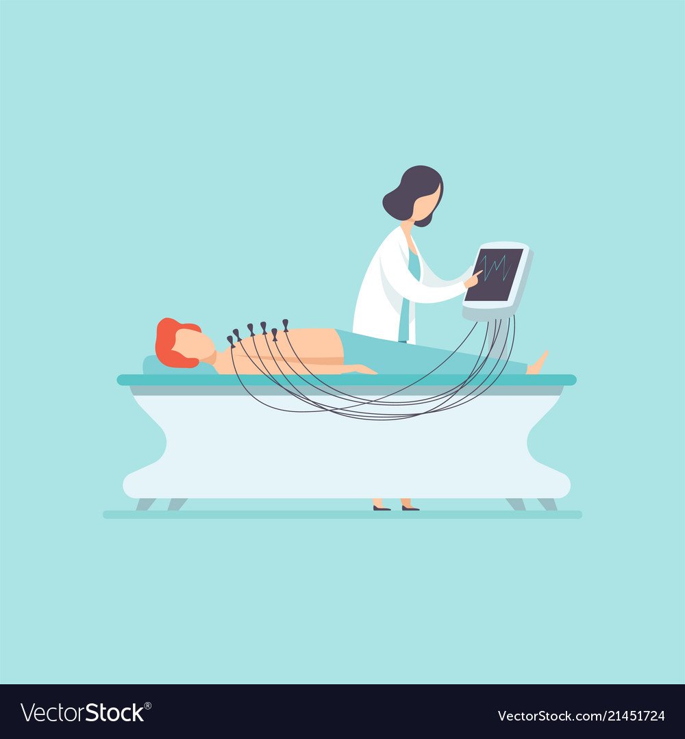 Female Doctor Examining Patient Royalty Free Vector Image