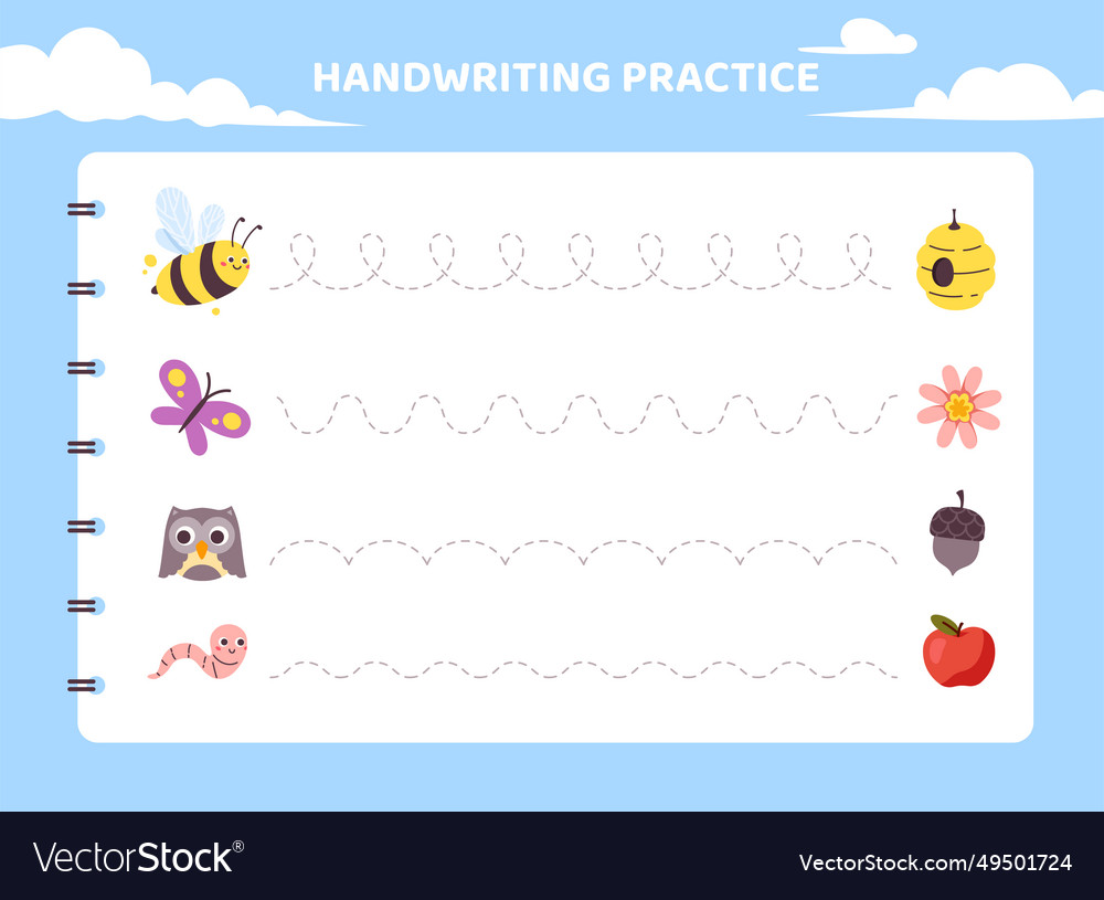 Handwriting practice for kids