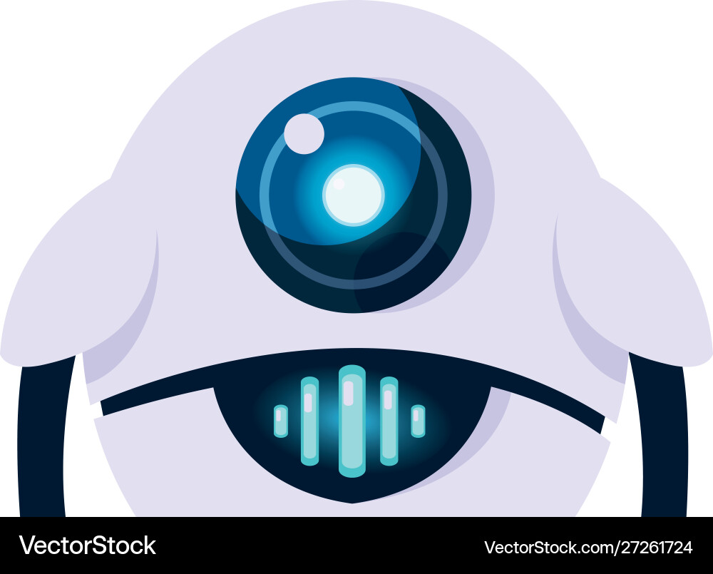 Isolated technology robot design Royalty Free Vector Image