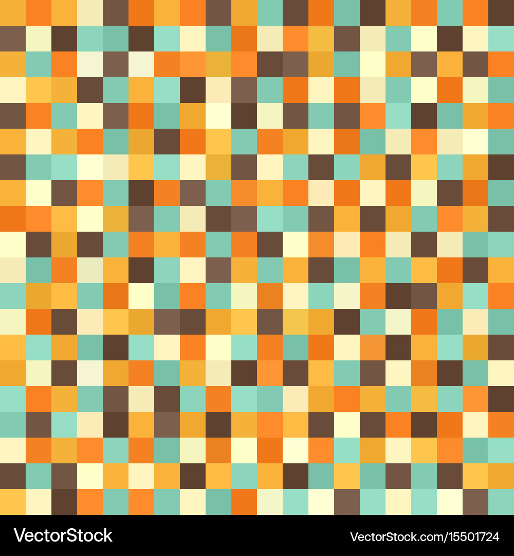 Pixel Pattern Seamless Retro Pixel Art Background Vector Image