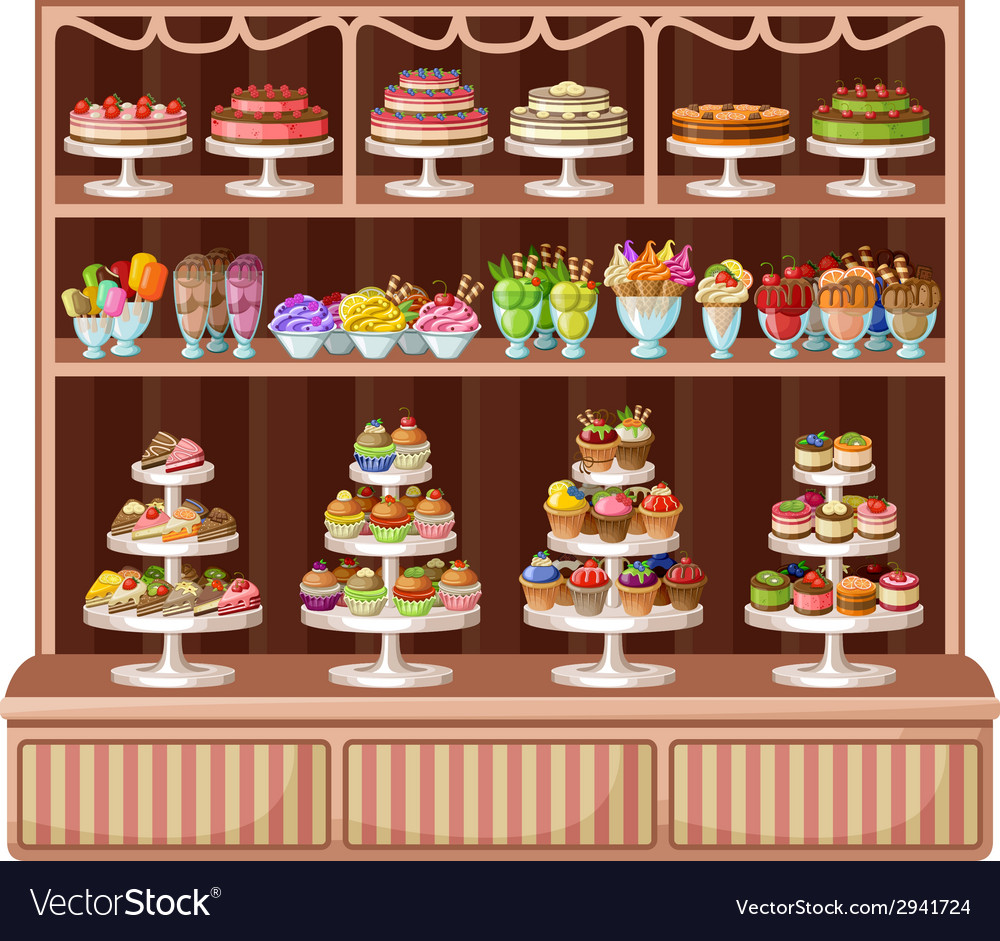 Store sweets and bakery Royalty Free Vector Image