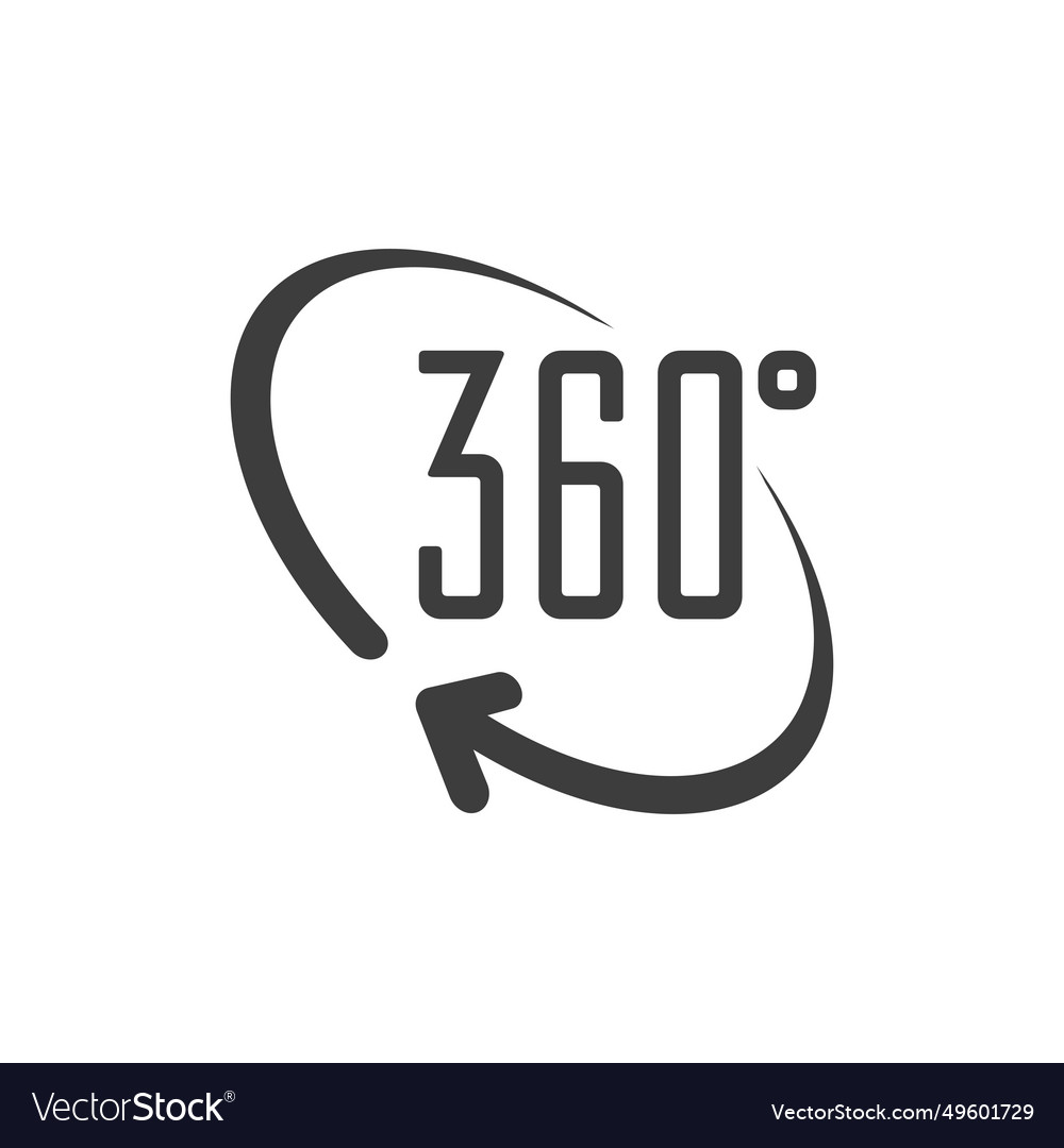 Angle 360 degrees icon Royalty Free Vector Image