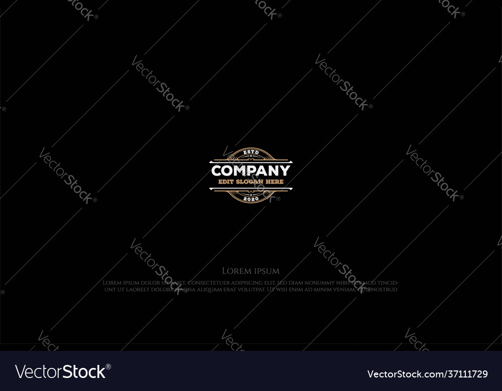 Circular vintage retro badge emblem label logo Vector Image