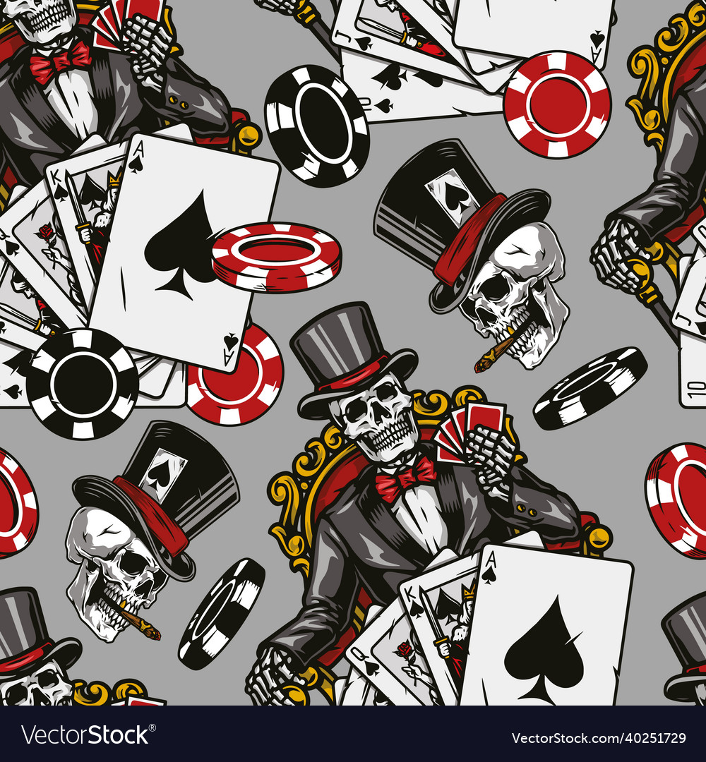 Gambling colorful seamless pattern Royalty Free Vector Image