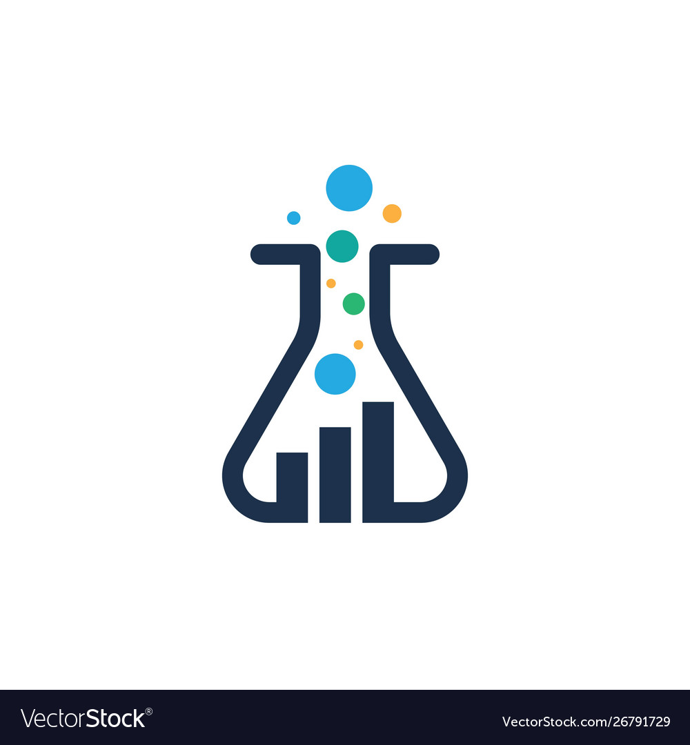 Health medical lab icon template Royalty Free Vector Image