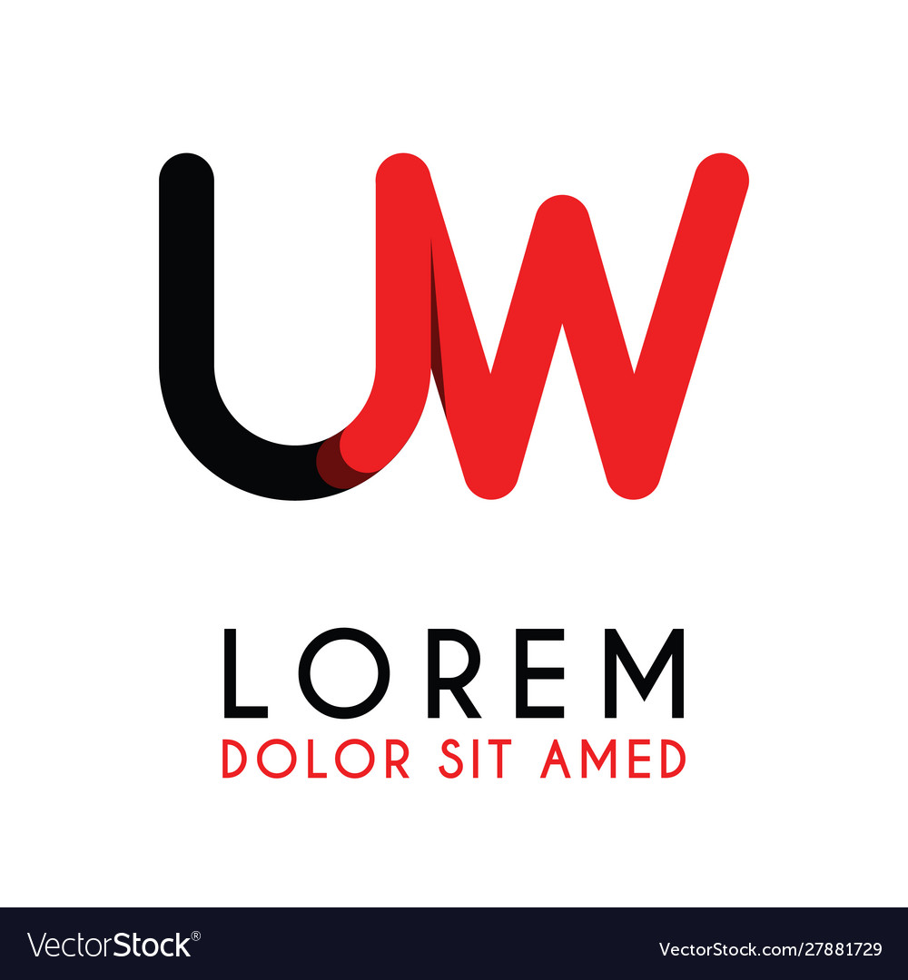initial-letter-uw-with-red-black-and-has-rounded-vector-image