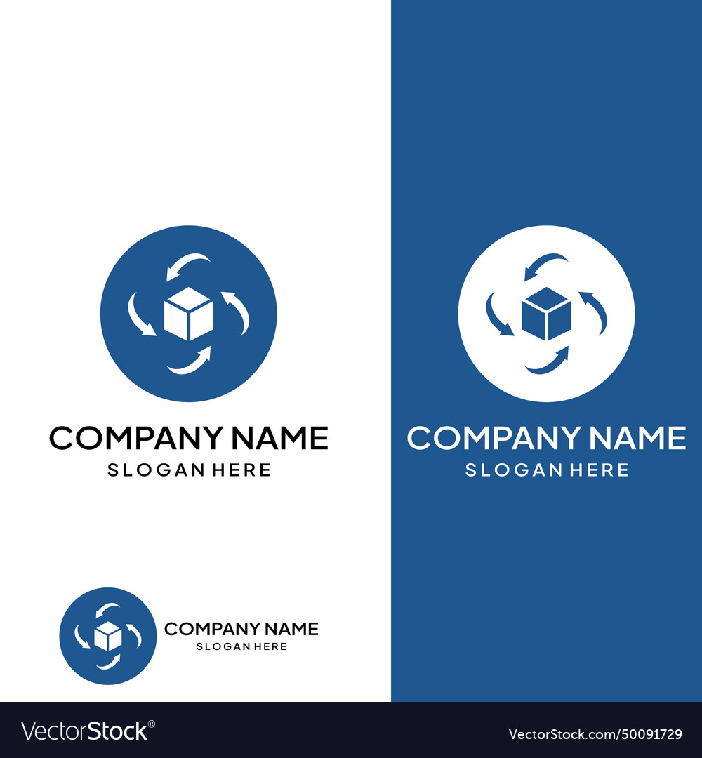 Logistics company logo arrow icon logo fast Vector Image