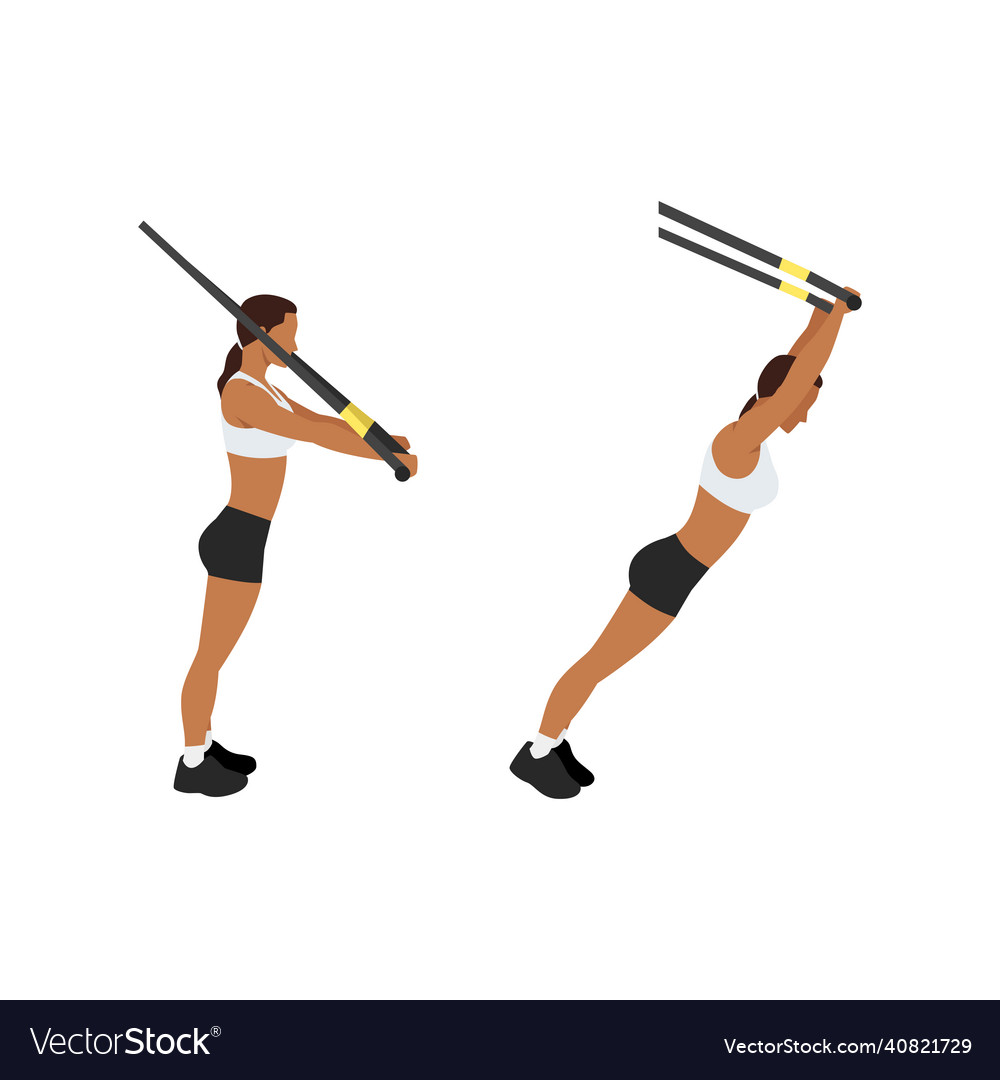 Standing Trx Suspension Strap Ab Rollout Vector Image