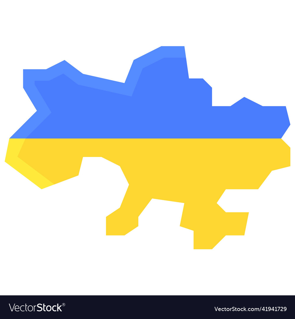 Ukraine map icon related Royalty Free Vector Image