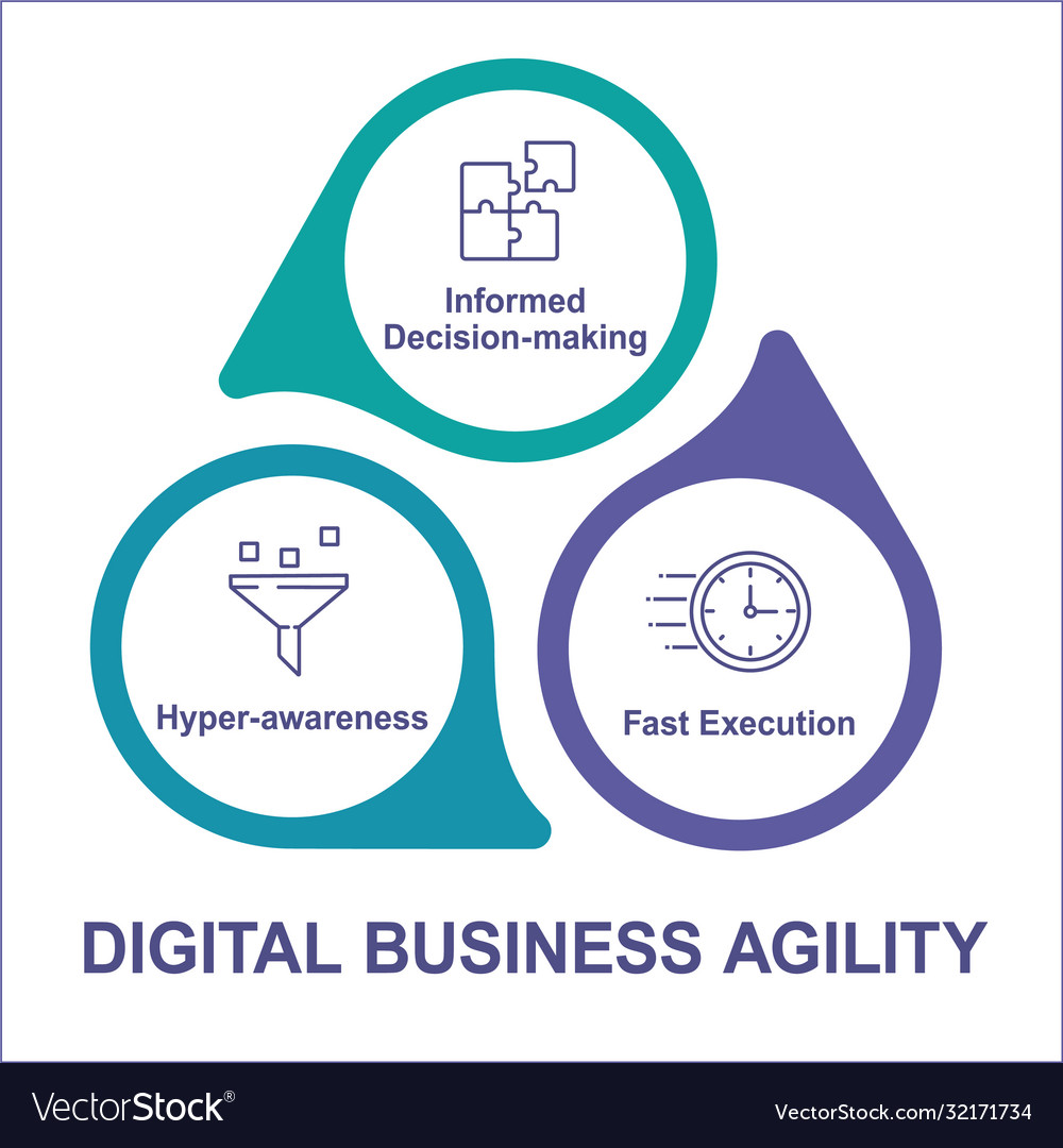 Digital business agility infographic template Vector Image