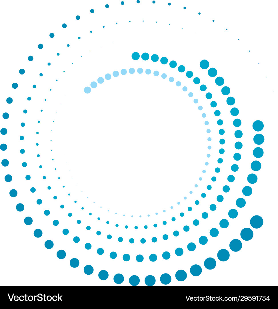 Halftone circle dots Royalty Free Vector Image