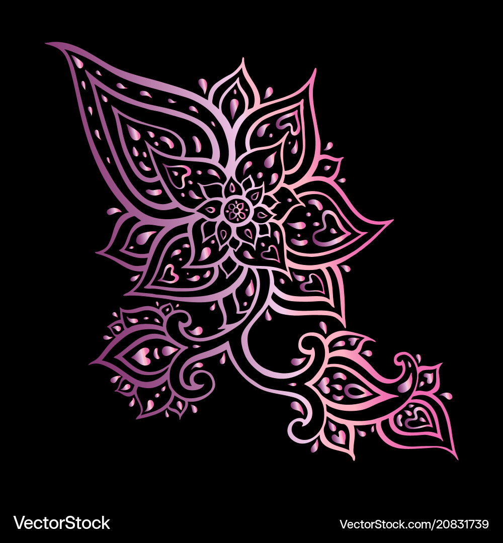 Abstract flower hand drawn Royalty Free Vector Image