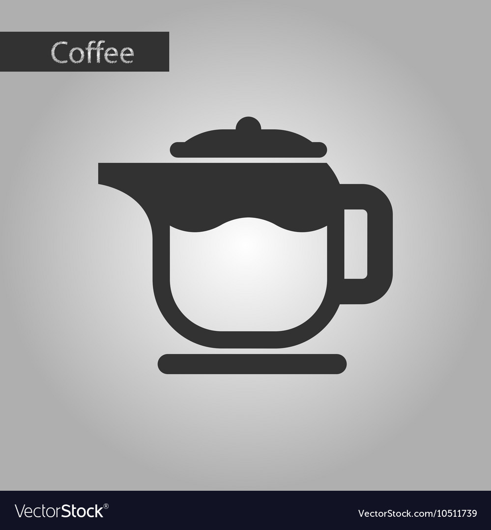 Black and white style coffee maker Royalty Free Vector Image