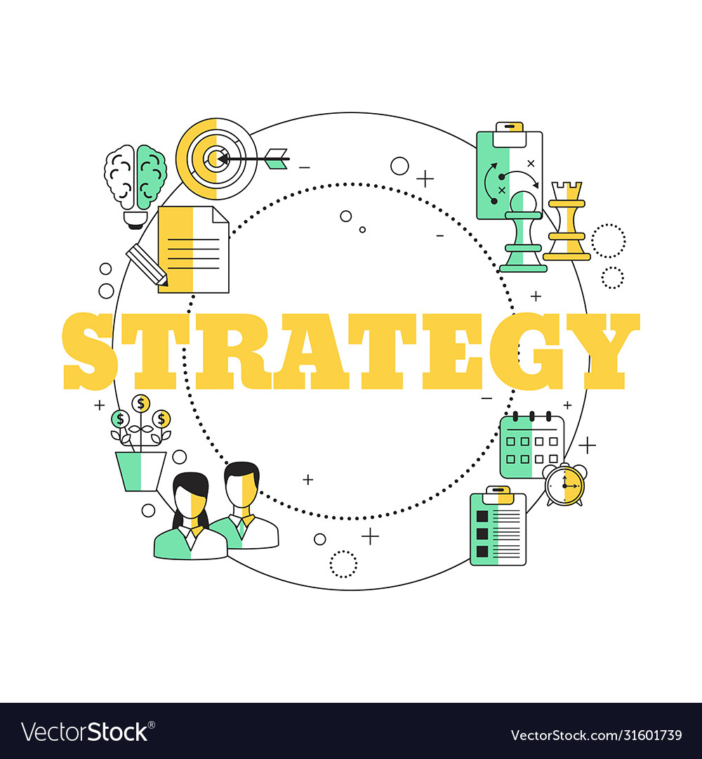 Business Strategy Concept Strategy Royalty Free Vector Image