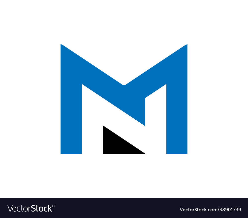 Mn and nm letter logo Royalty Free Vector Image